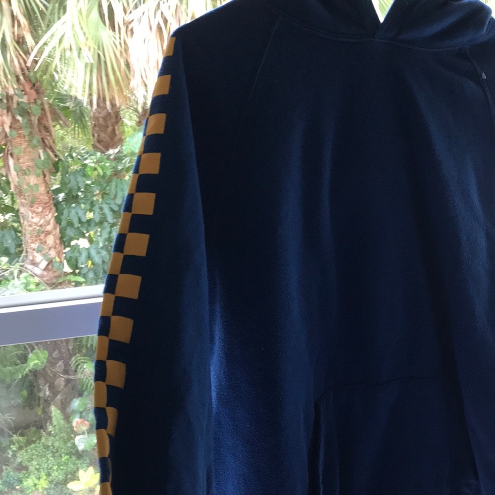 Blue and yellow checkerboard hoodie